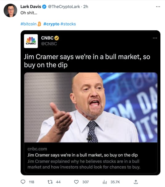Cnbc - Jim Cramer says we're in a bull market