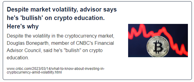 Despite market volatiity, advisor says he's bullish on crypto education