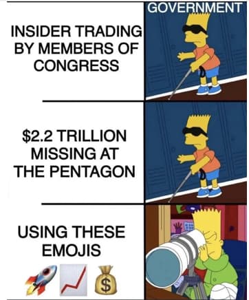 Insider trading by members of congress meme