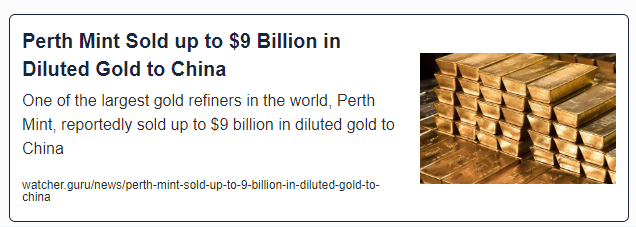 Perth Mint sold up to $9Billion