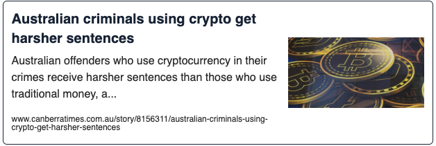Australian criminals using crypto get harsher sentences
