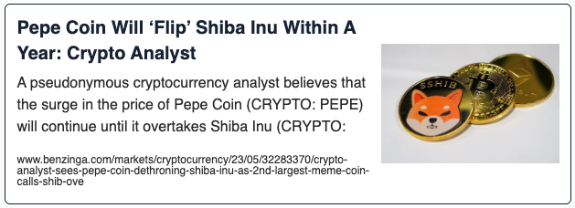 Crypto Analyst Sees Pepe Coin Dethroning Shiba Inu As 2nd-Largest Meme Coin: Calls SHIB 'Overvalued Garbage'