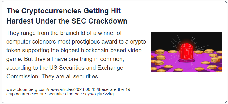 The Cryptocurrencies Getting Hit Hardest Under the SEC Crackdown