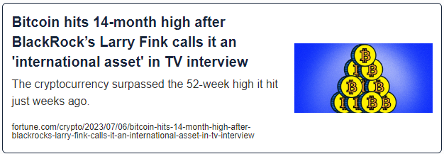 Bitcoin hits 14-month high after BlackRock’s Larry Fink calls it an ‘international asset’ in TV interview
