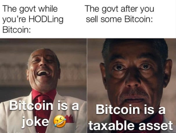 the govt while you're Hodling Bitcoin