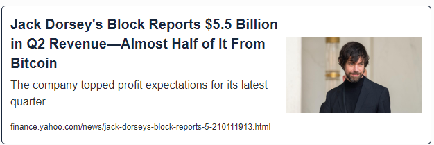 Jack Dorsey's Block Reports $5.5 Billion in Q2 Revenue—Almost Half of It From Bitcoin
