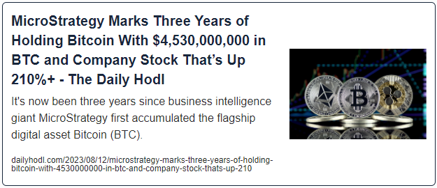 MicroStrategy Marks Three Years of Holding Bitcoin With $4,530,000,000 in BTC and Company Stock That’s Up 210%+