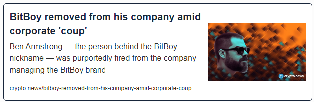 BitBoy removed from his company amid corporate ‘coup’
