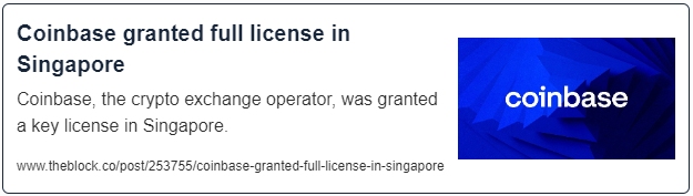 Coinbase granted full license in Singapore
