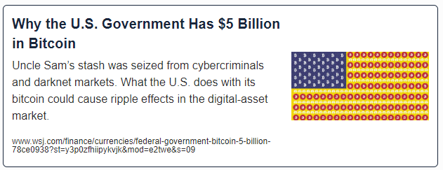 Why the U.S. Government Has $5 Billion in Bitcoin
