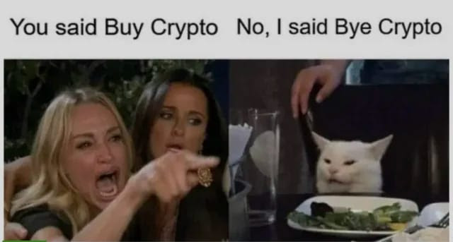 You said buy crypto meme