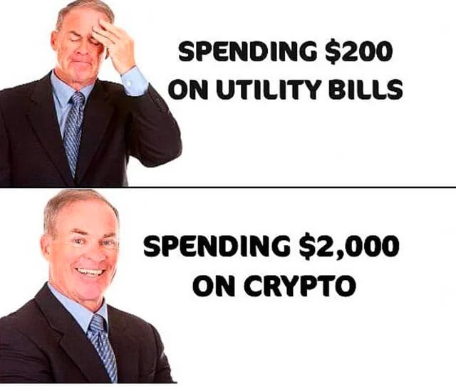 spending $2000 on crypto meme